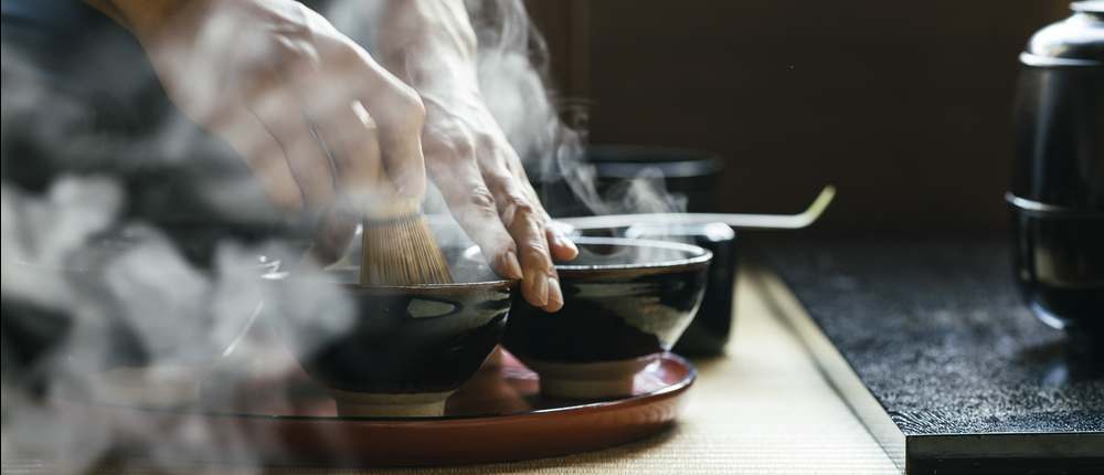 茶の湯の湯気